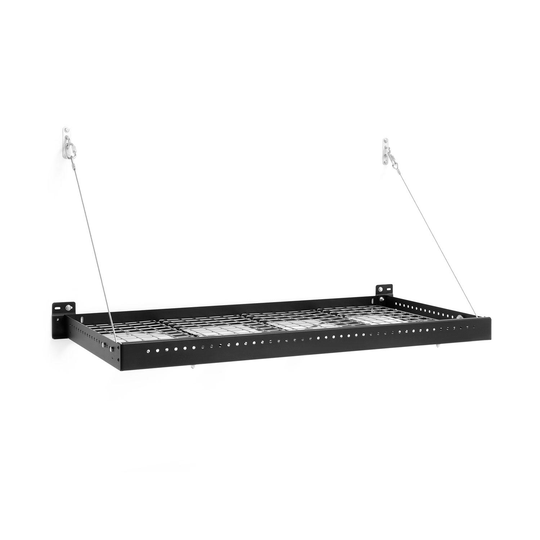 NewAge Products Pro Series 2 ft. x 4 ft. Wall Mounted Steel Shelf in Black