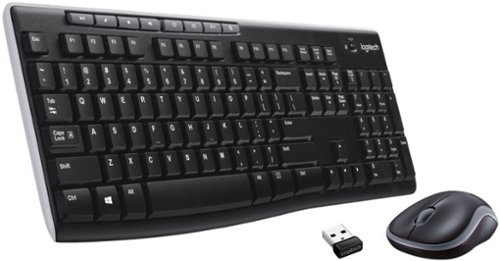 Logitech - MK270 Full-size Wireless Membrane Keyboard and Mouse Bundle for Windows - Black