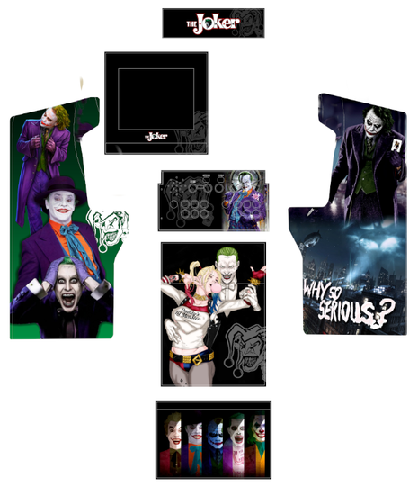 ARCADE1UP Legacy,ARCADE 1UP Joker Green ARCADE DESIGN Artwork Vinyl Graphics