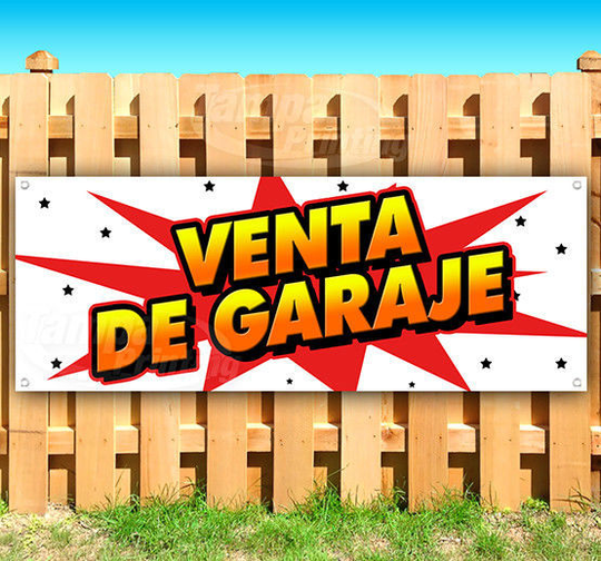 Venta De Garaje Advertising Vinyl Banner Flag Sign Many Sizes USA SPANISH