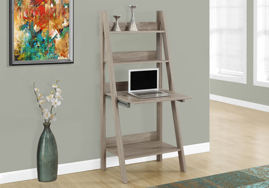 Taupe Ladder Computer Desk