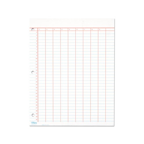 Data Pad w/Numbered Column Headings