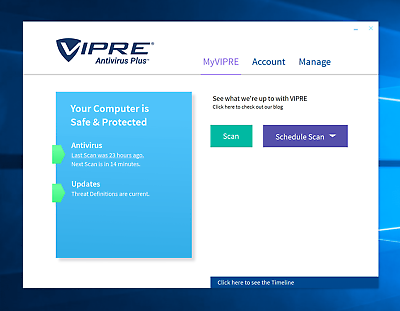 New Vipre Antivirus Plus , 5 PC license for 1 Year for Windows PC