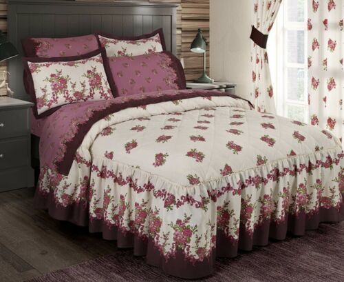 ARELY FLOWERS DECORATIVE BEDSPREAD COVERLET SET & SHEET SET 7 PCS QUEEN SIZE