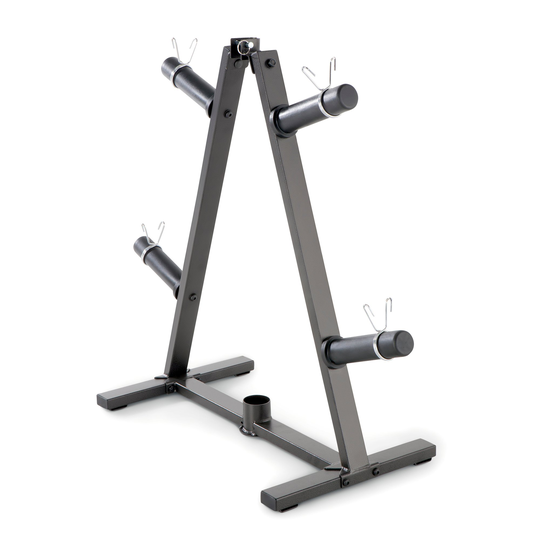 Impex Black A-frame Olympic Weight and Bar Organizer