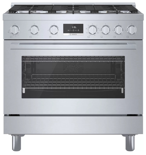 Bosch 800 Freestanding Dual Fuel Range - 36 Inch, Stainless Steel