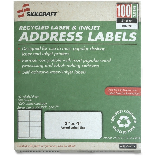 SKILCRAFT Laser Shipping Label