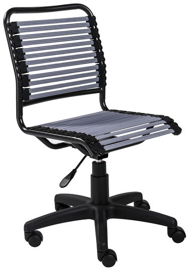 Euro Style Light Gray Bungie Allison Low Back Office Chair