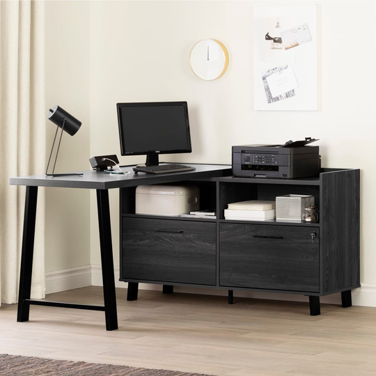 Kozack Gray Oak L-Desk