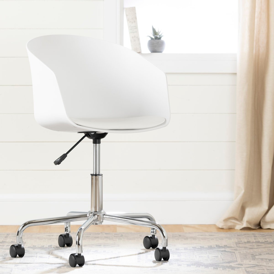 Flam White Swivel Office Chair