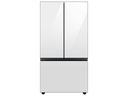 Samsung 23 cu ft French Door Refrigerator - Counter Depth White Glass