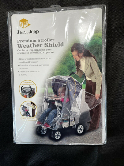 Jeep Premium Stroller Weather Shield Clear Keep baby dry/protected