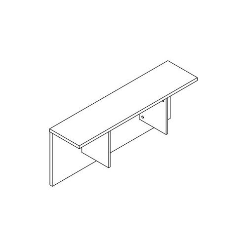 Lorell Prominence 2.0 Espresso Laminate Reception Countertop