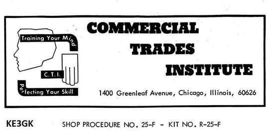 Commercial Trades Institute VT-20 Assembly and Calibration Manual CTI * CDROM