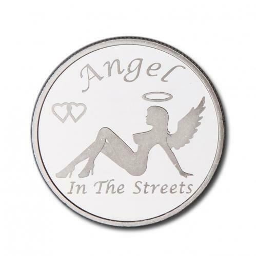 Sexy Woman .999 Silver Round 1 troy oz Angel In The Streets Devil in the Sheets