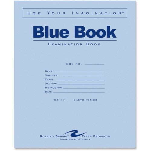 Roaring Spring Blue Book 8-sheet Exam Booklet