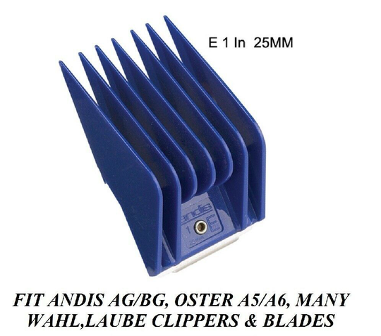 ANDIS Blade UNIVERSAL ATTACHMENT GUIDE E COMB 1" 25mm Fit Oster A5,A6 Clipper