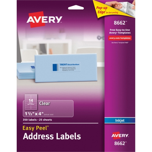 Avery Address Labels, Sure Feed, 1-1/3
