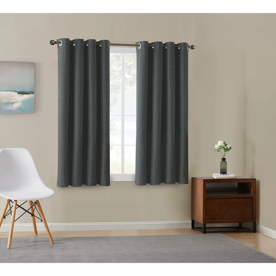 Total Blackout Window Panel Pairs-Black 52x63