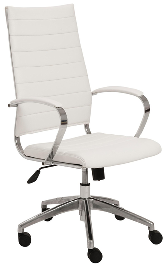 Euro Style White Axel High Back Office Chair