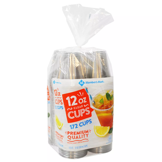 Member's Mark Clear 12 oz. Plastic Cups (172ct.)