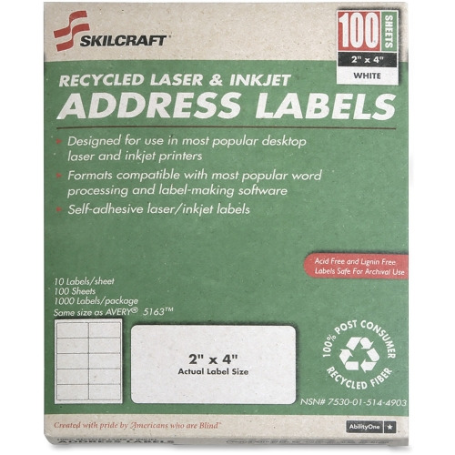 SKILCRAFT Permanent Laser Address Label