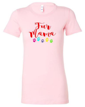 Fur Mama Short Sleeve Shirt for Women