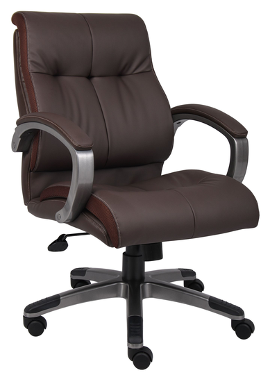 Brown High-Back Executive Office Chair