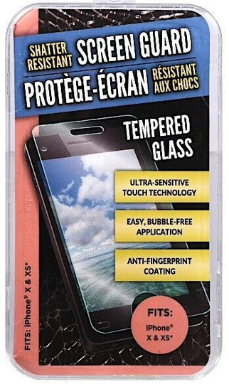 Shatter-Resistant Screen Guard Tempered Glass for iPhone X/XS