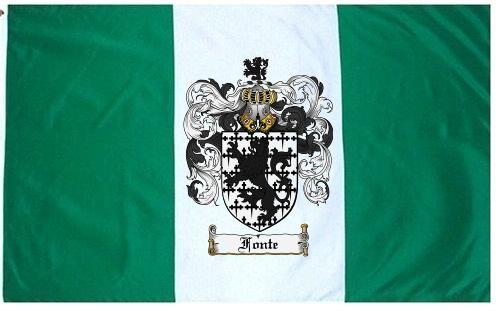 Fonte Coat of Arms Flag / Family Crest Flag