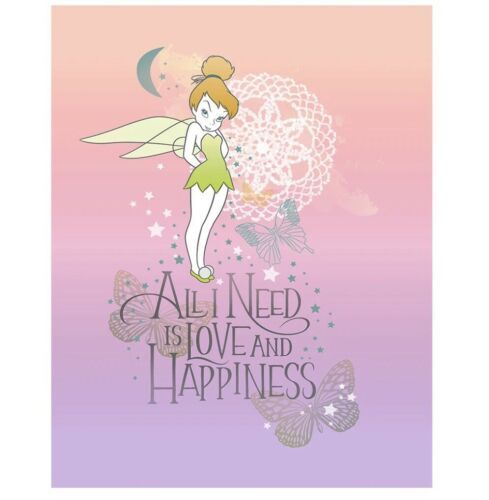 TINKERBELL LUXE DISNEY PLUSH BLANKET SOFTY AND WARM TWIN (60"x80")