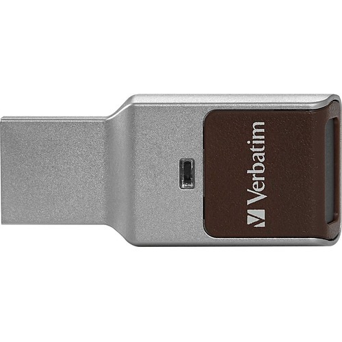 32GB Fingerprint Secure USB 3.0 Flash Drive with AES 256 Hardware Encryption - Silver