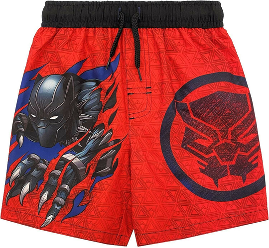 BLACK PANTHER MARVEL UPF-50+ Bathing Suit Swim Trunks Boys Size 4, 5-6 or 7
