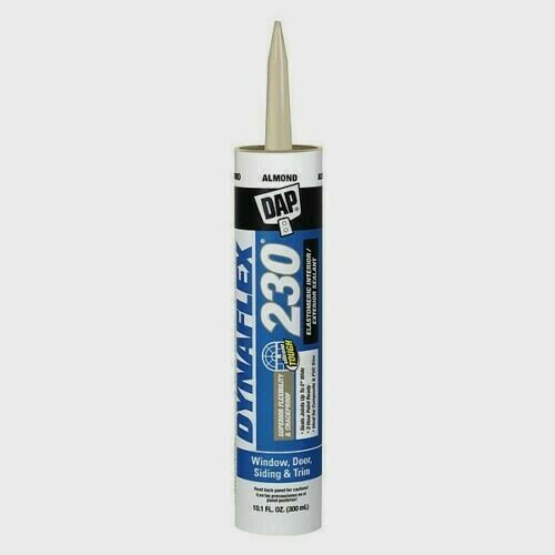 Dap DYNAFLEX 230 ALMOND Silicone Door Trim Window Sealant Caulk oz. 18288