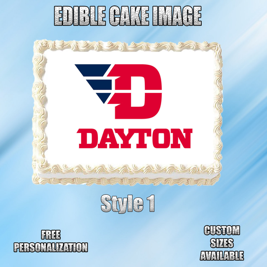 Dayton Edible Image Topper Cupcake Frosting 1/4 Sheet 8.5 x 11"