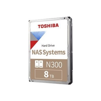 Toshiba N300 NAS - Hard drive - 8 TB - internal - 3.5" - SATA 6Gb/s - 7200 rpm - buffer: 256 MB