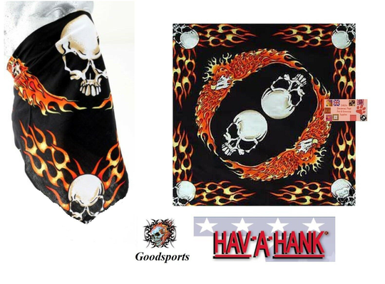 SKULLS EAGLE FLAMES Fire Biker BANDANA Head Face Neck Scarf Wrap Mask Scarves