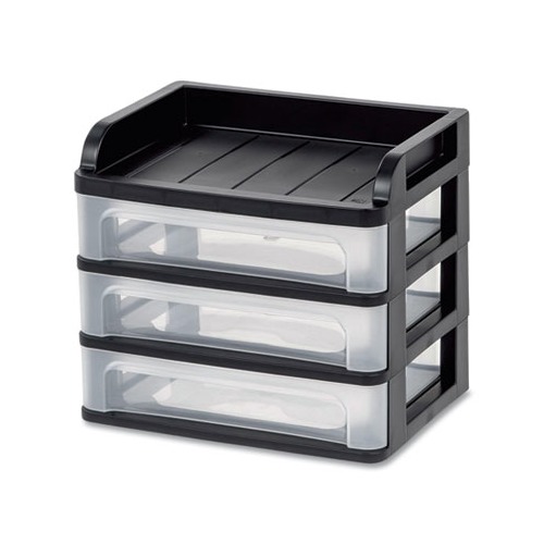 Medium Three-Drawer Desktop Storage