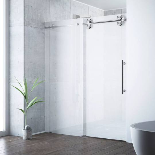 VIGO Elan Adjustable Frameless Sliding Shower Door