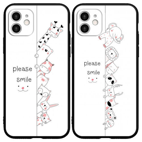Cartoon Animal Expression Phone Case For iphone 13 12 11 Pro Max XR 6s 7 8 Plus