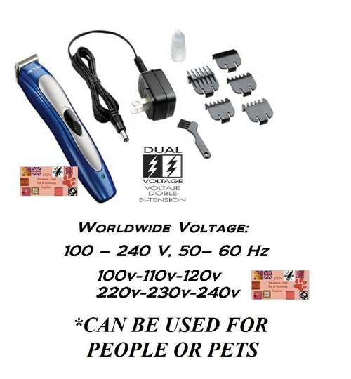 Andis LI iON CORDLESS RECHARGEABLE TRIMMER&Attachment Comb SET WORLDWIDE VOLTAGE