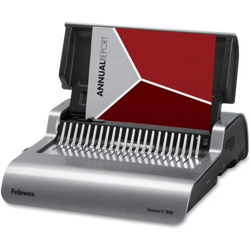 Fellowes Quasar E 500 Electric Comb Binding Machine w/ Starter Kit