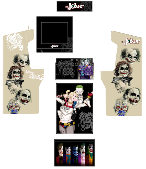ARCADE1UP Legacy,ARCADE 1UP Joker faces ARCADE DESIGN Artwork Vinyl Graphics
