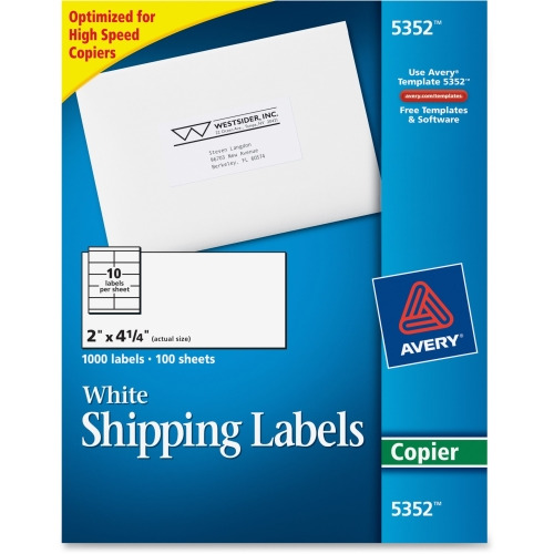 Avery Shipping Labels for Copiers