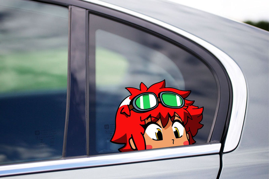Edward Peeker Peeking Window Vinyl Decal Anime Cowboy Bepob Stickers