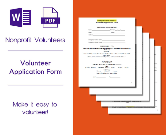 Volunteer Application Form | Make it easy to volunteer!