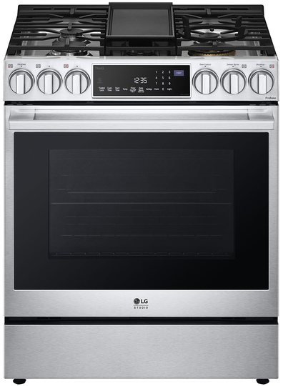 LG STUDIO 6.3 Cu. Ft. Stainless Steel Smart Wi-Fi Slide-In Gas Range With ProBake Convection And EasyClean