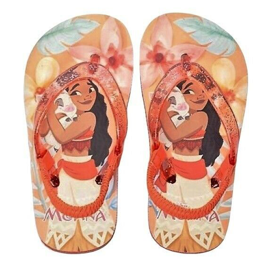 Moana & PUA Disney Toe Separator Beach Sandals Thong NWT Toddlers Size 7-8