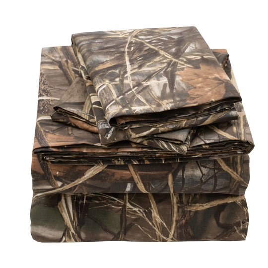 Realtree Max 4 Camouflage Sheet Set Percale Weave 144 Thread Count