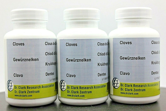 3 Pack! Dr. Clark Research Association Cloves, 500 mg, 100 Capsules, Exp 10/23